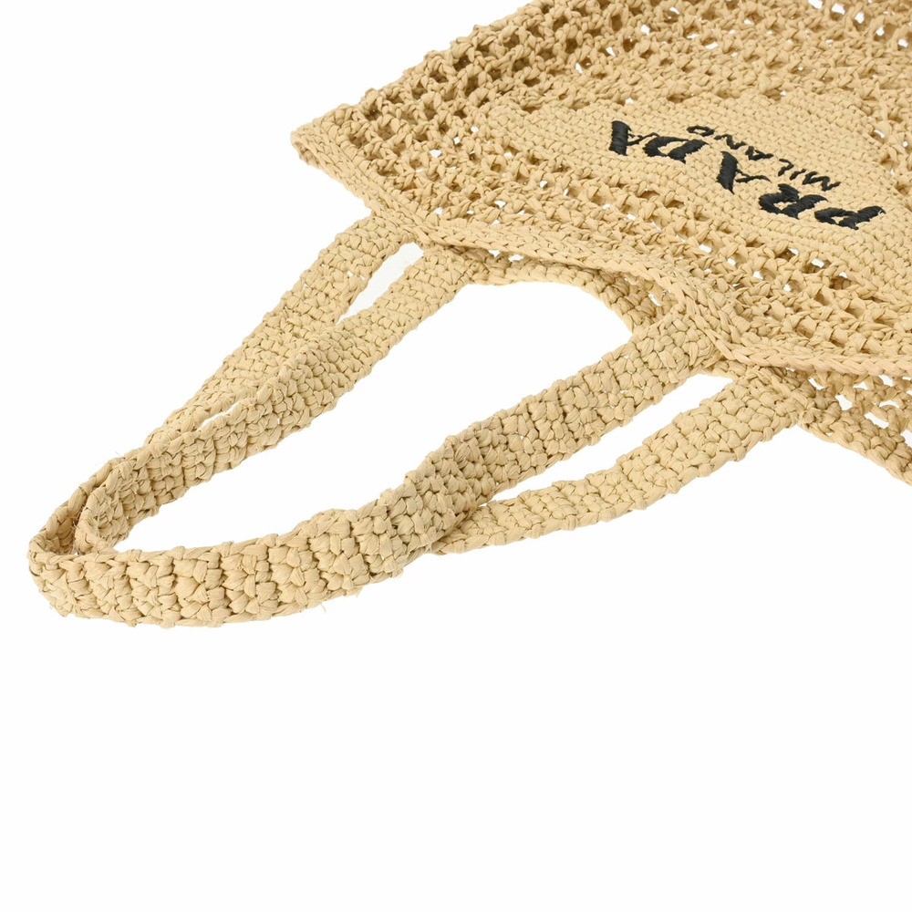 PRADA Crochet Beige Rayon Tote Bag - Picture 3 of 9